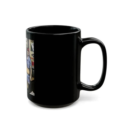 Fugitive From Terror (1), Saturday Evening Post, April 9, 1949 - Black Coffee Mug - Go Mug Yourself