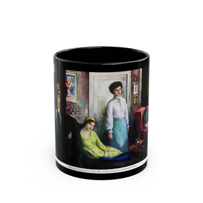 Fugitive From Terror (2), Saturday Evening Post, April 9, 1949 - Black Coffee Mug 11oz - Go Mug Yourself