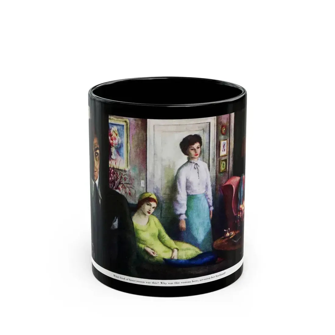 Fugitive From Terror (2), Saturday Evening Post, April 9, 1949 - Black Coffee Mug 11oz - Go Mug Yourself