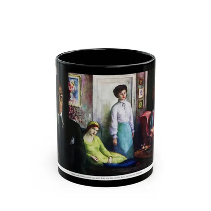 Fugitive From Terror (2), Saturday Evening Post, April 9, 1949 - Black Coffee Mug 11oz - Go Mug Yourself