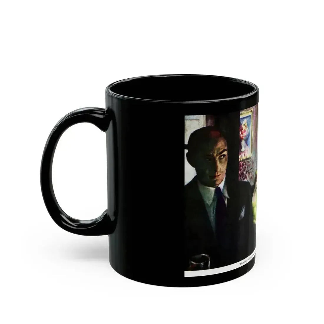 Fugitive From Terror (2), Saturday Evening Post, April 9, 1949 - Black Coffee Mug - Go Mug Yourself