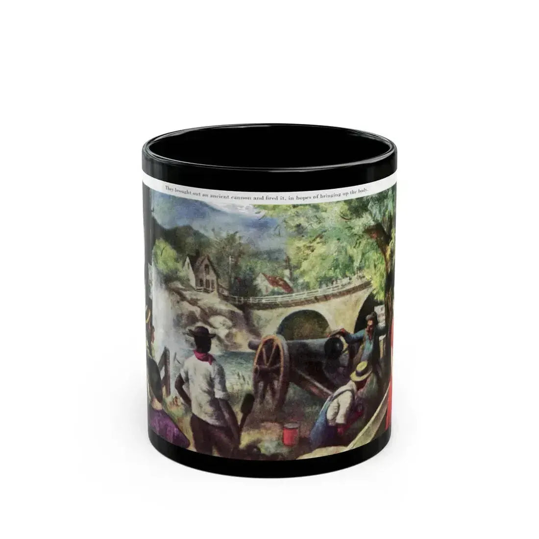 Fugitive From Terror (3), Saturday Evening Post, April 9, 1949 - Black Coffee Mug 11oz - Go Mug Yourself