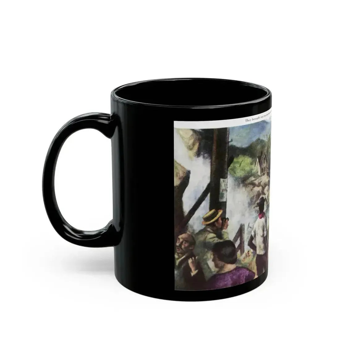 Fugitive From Terror (3), Saturday Evening Post, April 9, 1949 - Black Coffee Mug - Go Mug Yourself