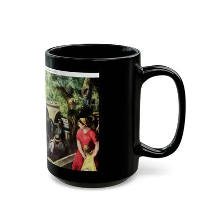 Fugitive From Terror (3), Saturday Evening Post, April 9, 1949 - Black Coffee Mug - Go Mug Yourself