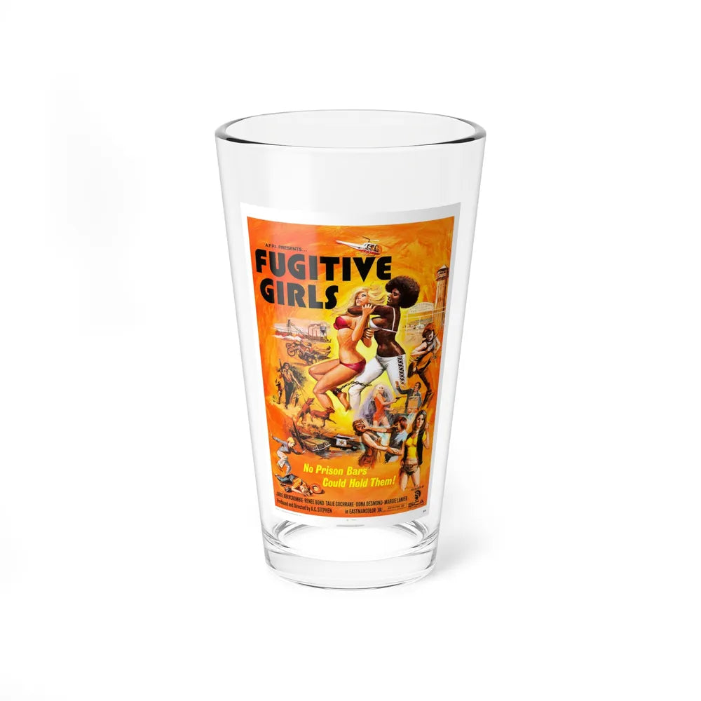 FUGITIVE GIRLS 1974 Movie Poster - Pint Glass 16oz-16oz-Go Mug Yourself