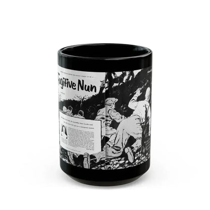 Fugitive Nun, True Woman's Adventures, May 1956 - Black Coffee Mug 15oz - Go Mug Yourself