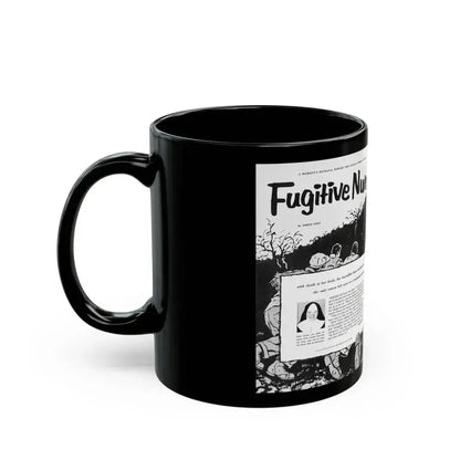 Fugitive Nun, True Woman's Adventures, May 1956 - Black Coffee Mug - Go Mug Yourself