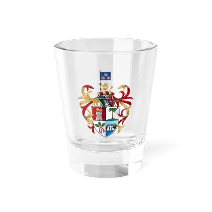 Full coat of arms of the Straits Settlements 1826-1946 (Singapore) (Coat of Arms) Shot Glass 1.5oz 1.5oz - Go Mug Yourself