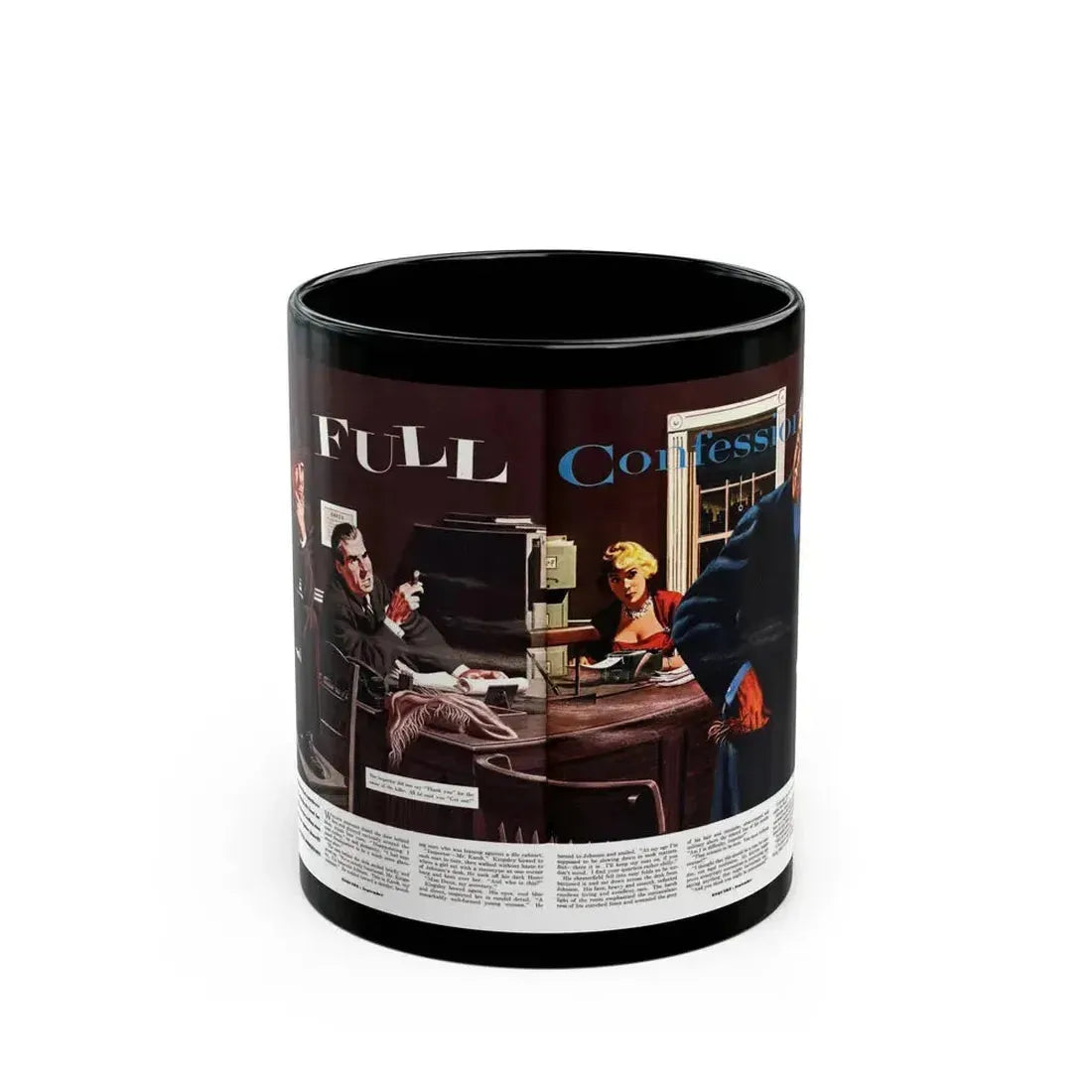 Full Confession, Esquire, September 1954 - Black Coffee Mug 11oz - Go Mug Yourself