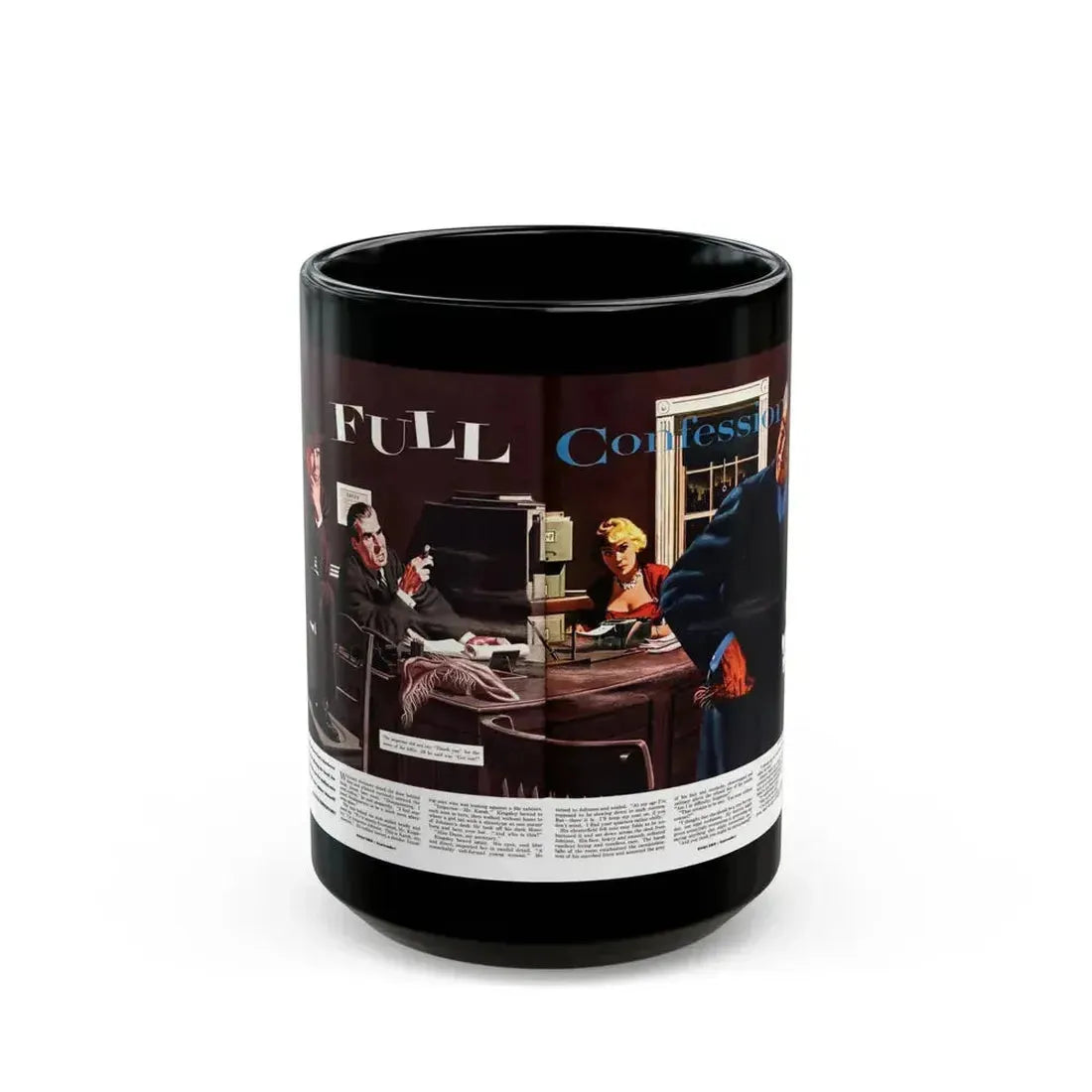 Full Confession, Esquire, September 1954 - Black Coffee Mug 15oz - Go Mug Yourself