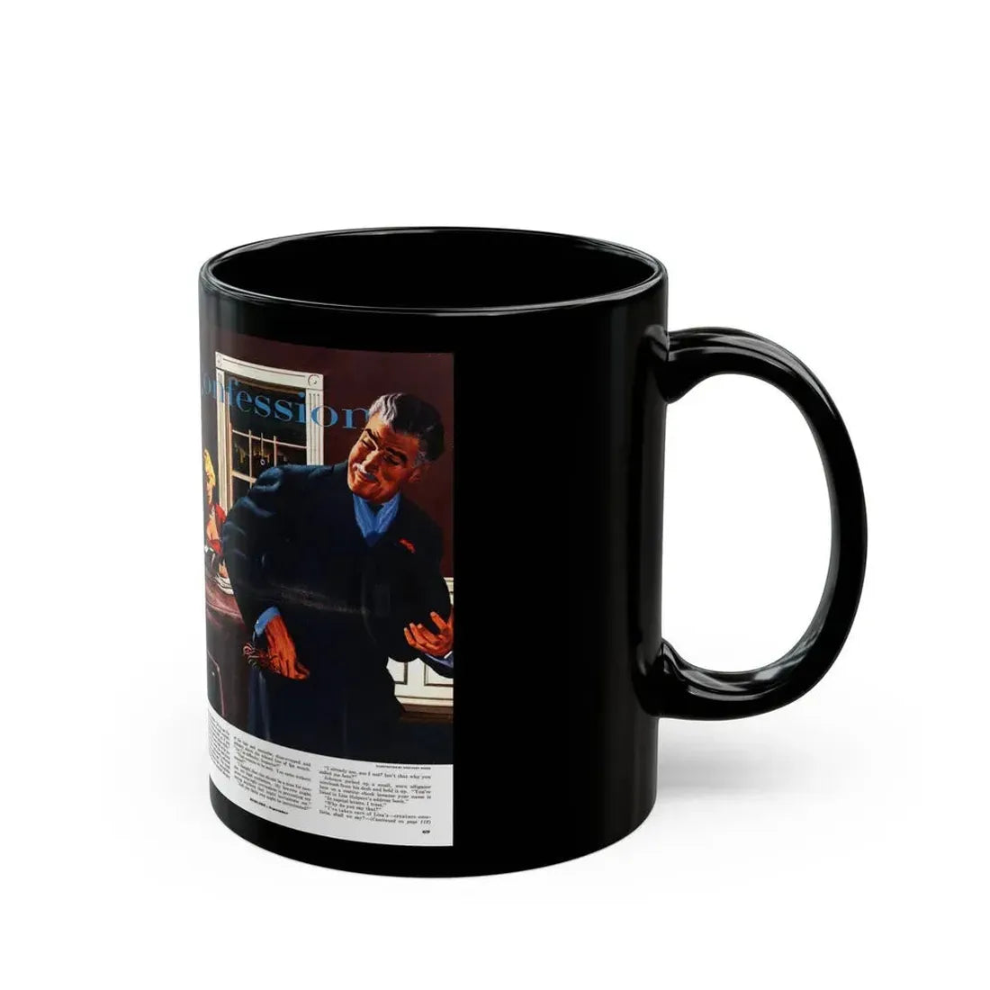 Full Confession, Esquire, September 1954 - Black Coffee Mug - Go Mug Yourself