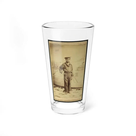 Full-Length Portrait Of An African American Sailor, Facing Front (U.S. Civil War) Pint Glass 16oz 16oz - Go Mug Yourself