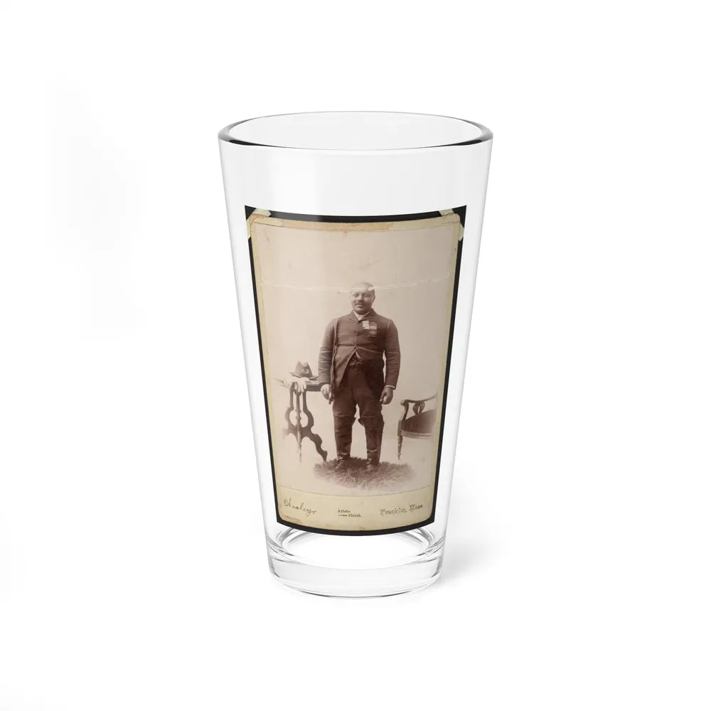 Full-Length Portrait Of An African American Veteran And Gar Member, Standing On Rug Between Table And Chair (U.S. Civil War) Pint Glass 16oz-16oz-Go Mug Yourself