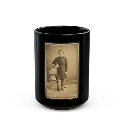 Full-Length Portrait Of An Unidentified Civil War Soldier 001 (U.S. Civil War) Black Coffee Mug-15oz-Go Mug Yourself