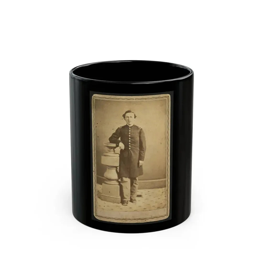 Full-Length Portrait Of An Unidentified Civil War Soldier 001 (U.S. Civil War) Black Coffee Mug 11oz - Go Mug Yourself