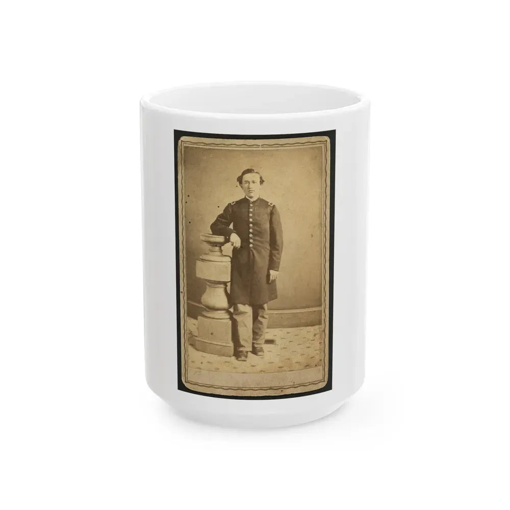 Full-Length Portrait Of An Unidentified Civil War Soldier 001 (U.S. Civil War) White Coffee Mug 15oz - Go Mug Yourself