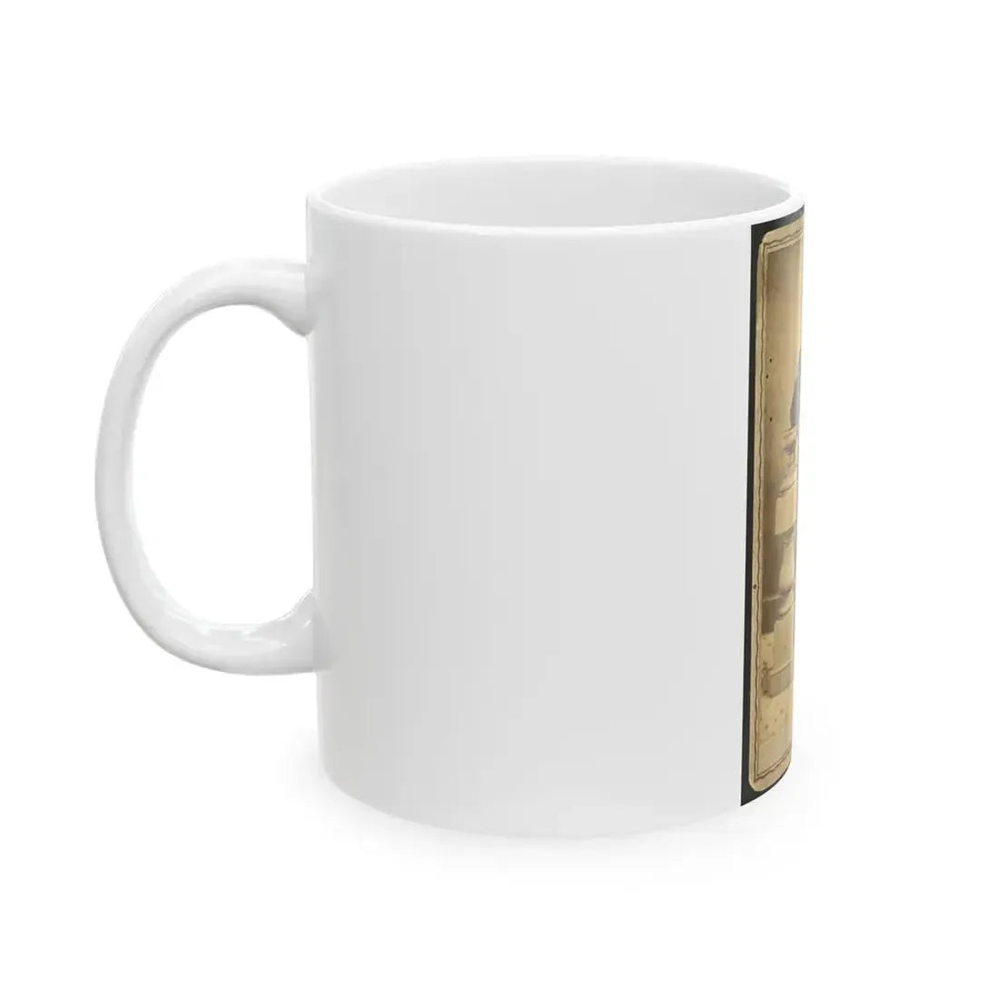 Full-Length Portrait Of An Unidentified Civil War Soldier 001 (U.S. Civil War) White Coffee Mug - Go Mug Yourself