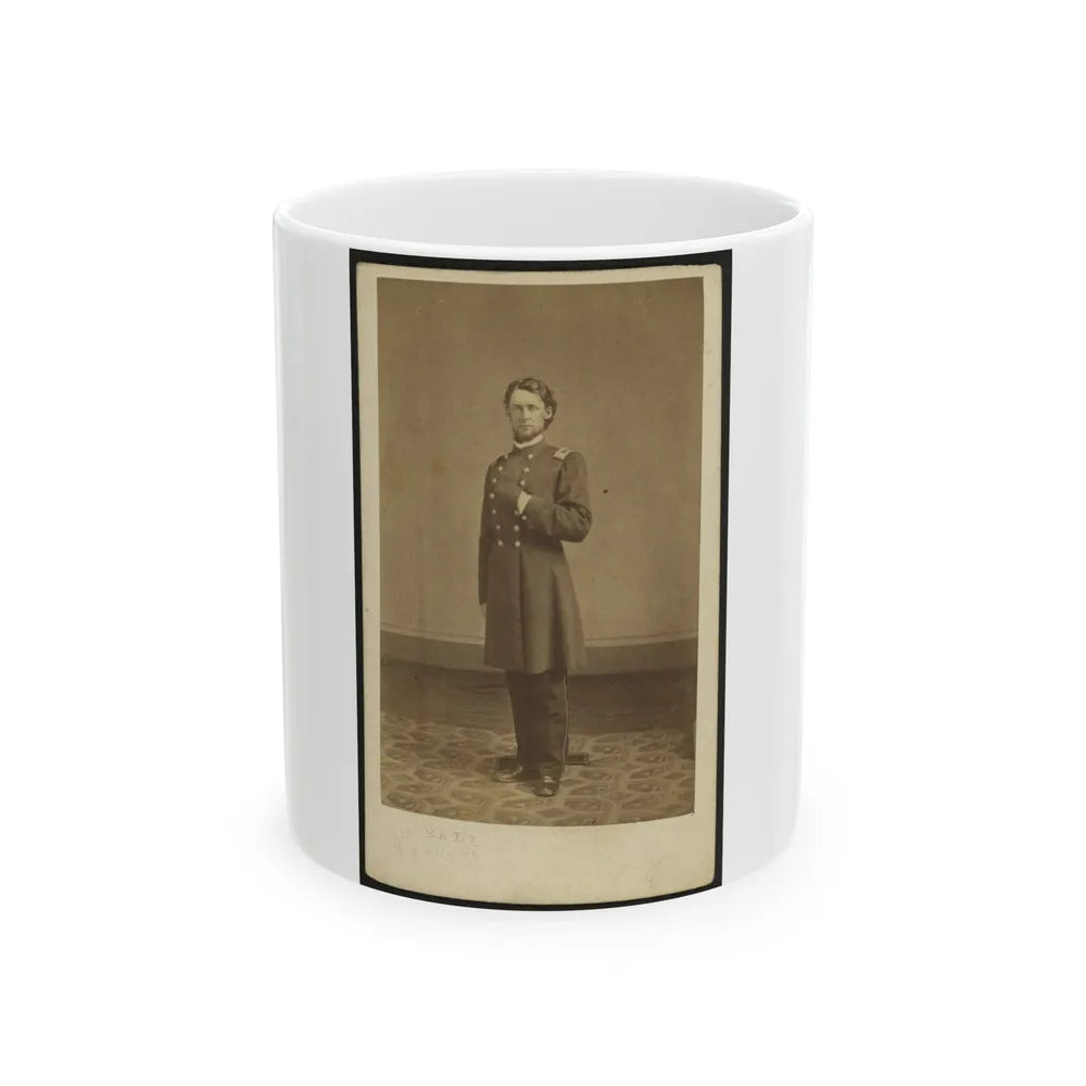 Full-Length Portrait Of An Unidentified Civil War Soldier 002 (U.S. Civil War) White Coffee Mug-11oz-Go Mug Yourself