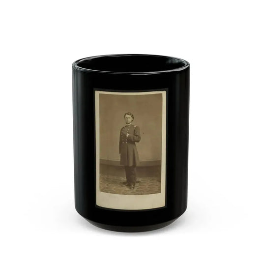 Full-Length Portrait Of An Unidentified Civil War Soldier 002 (U.S. Civil War) Black Coffee Mug 15oz - Go Mug Yourself