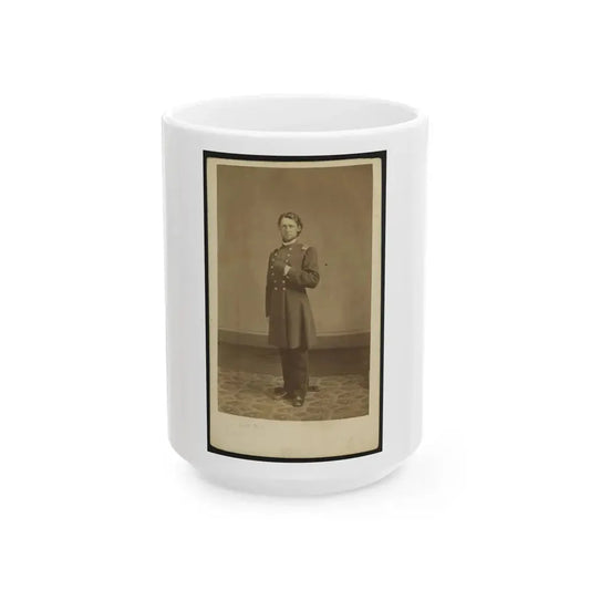 Full-Length Portrait Of An Unidentified Civil War Soldier 002 (U.S. Civil War) White Coffee Mug 15oz - Go Mug Yourself