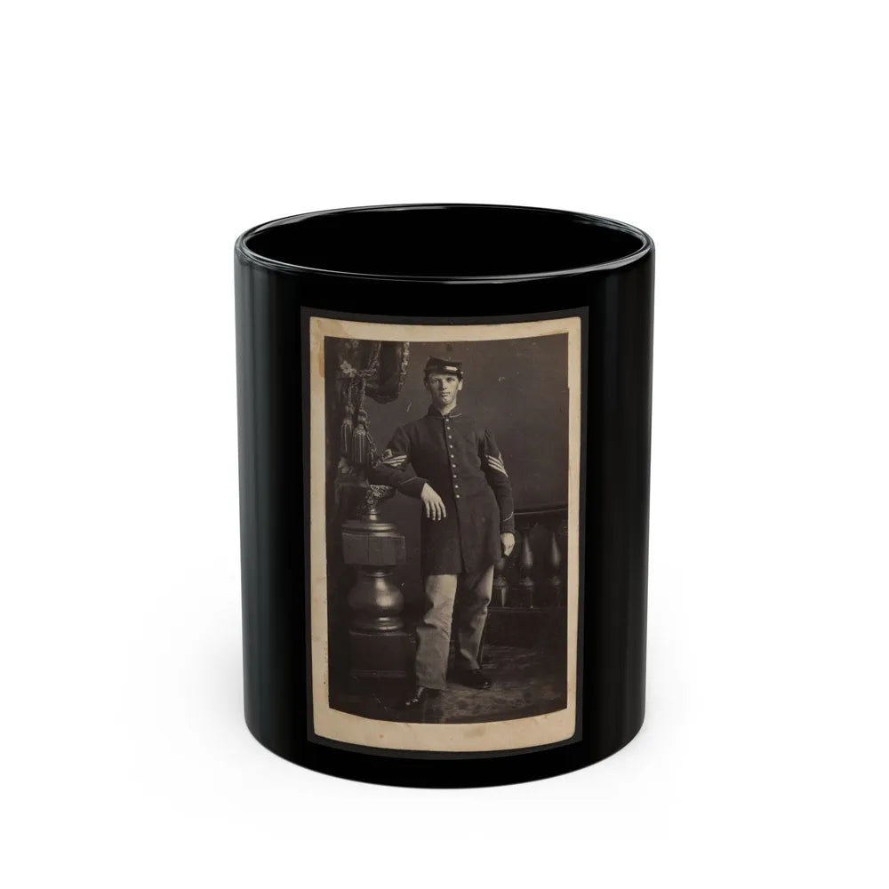 Full-Length Portrait Of An Unidentified Civil War Soldier (U.S. Civil War) Black Coffee Mug-11oz-Go Mug Yourself