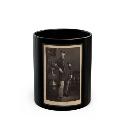 Full-Length Portrait Of An Unidentified Civil War Soldier (U.S. Civil War) Black Coffee Mug-11oz-Go Mug Yourself