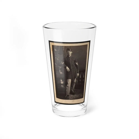 Full-Length Portrait Of An Unidentified Civil War Soldier (U.S. Civil War) Pint Glass 16oz-16oz-Go Mug Yourself