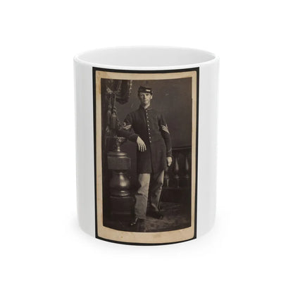 Full-Length Portrait Of An Unidentified Civil War Soldier (U.S. Civil War) White Coffee Mug-11oz-Go Mug Yourself