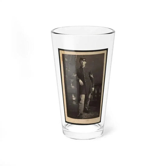 Full-Length Portrait Of An Unidentified Civil War Soldier (U.S. Civil War) Pint Glass 16oz 16oz - Go Mug Yourself