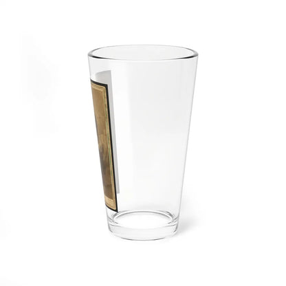 Full-Length Portrait Of Unidentified Civil War Soldier Standing Next To A Table (U.S. Civil War) Pint Glass 16oz-Go Mug Yourself