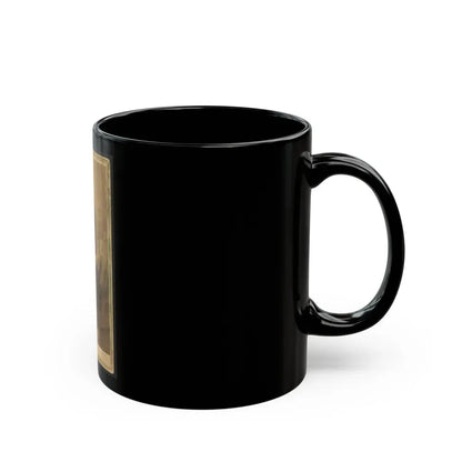 Full-Length Portrait Of Unidentified Civil War Soldier Standing Next To A Table (U.S. Civil War) Black Coffee Mug - Go Mug Yourself