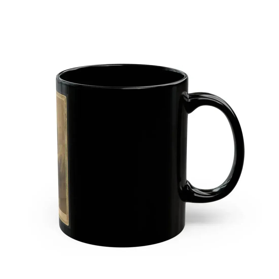 Full-Length Portrait Of Unidentified Civil War Soldier Standing Next To A Table (U.S. Civil War) Black Coffee Mug - Go Mug Yourself
