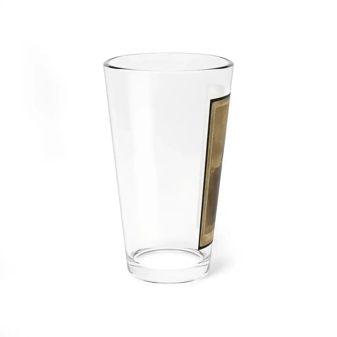Full-Length Portrait Of Unidentified Civil War Soldier Standing Next To A Table (U.S. Civil War) Pint Glass 16oz - Go Mug Yourself