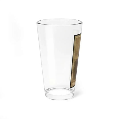 Full-Length Portrait Of Unidentified Civil War Soldier Standing Next To A Table (U.S. Civil War) Pint Glass 16oz - Go Mug Yourself