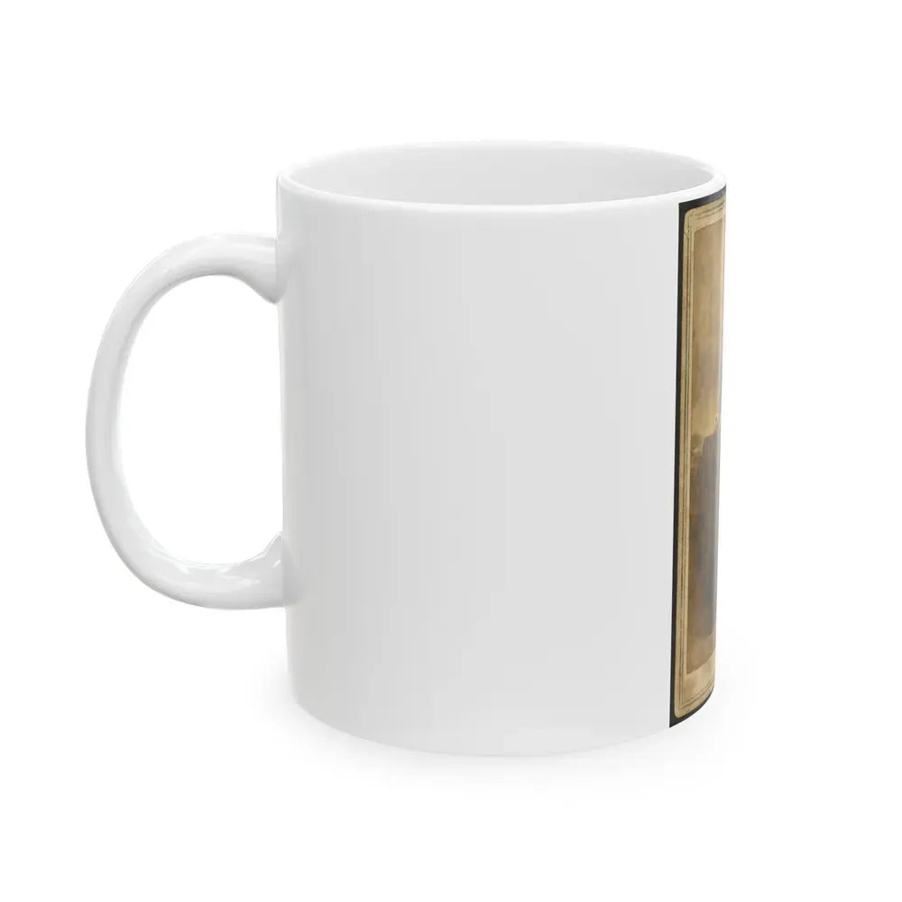 Full-Length Portrait Of Unidentified Civil War Soldier Standing Next To A Table (U.S. Civil War) White Coffee Mug - Go Mug Yourself
