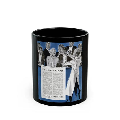 Full Many A Rose, McCall's magazine, December 1938 - Black Coffee Mug 11oz - Go Mug Yourself