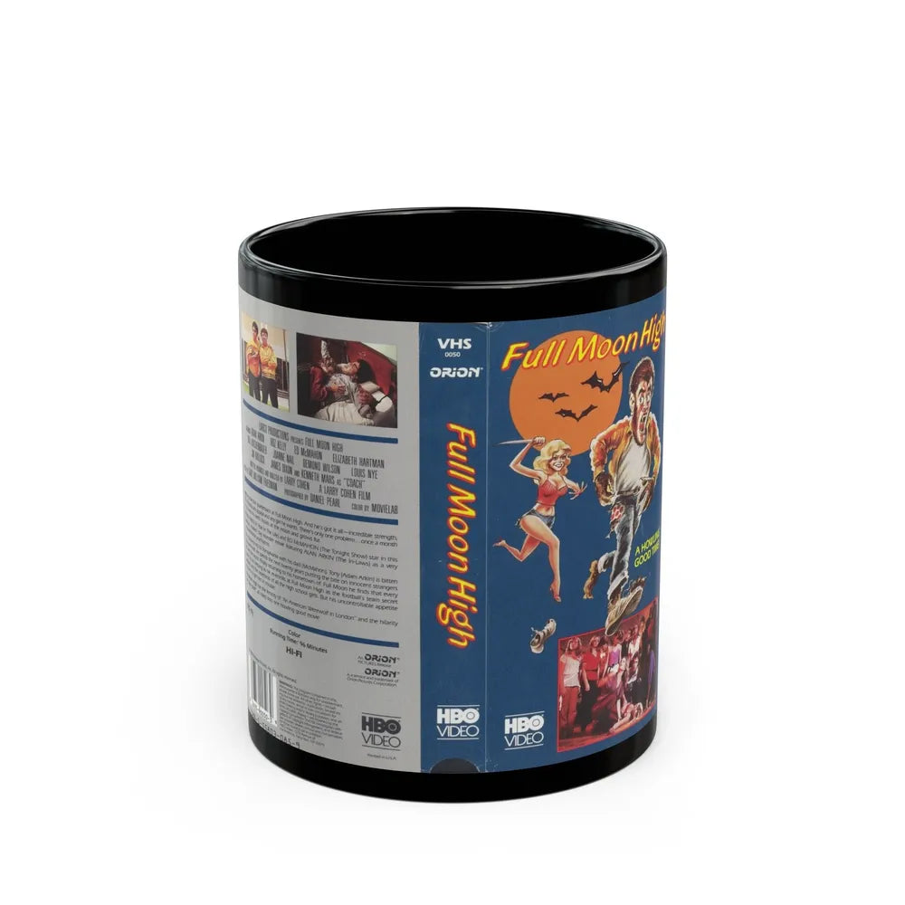 FULL MOON HIGH (VHS COVER) - Black Coffee Mug-11oz-Go Mug Yourself