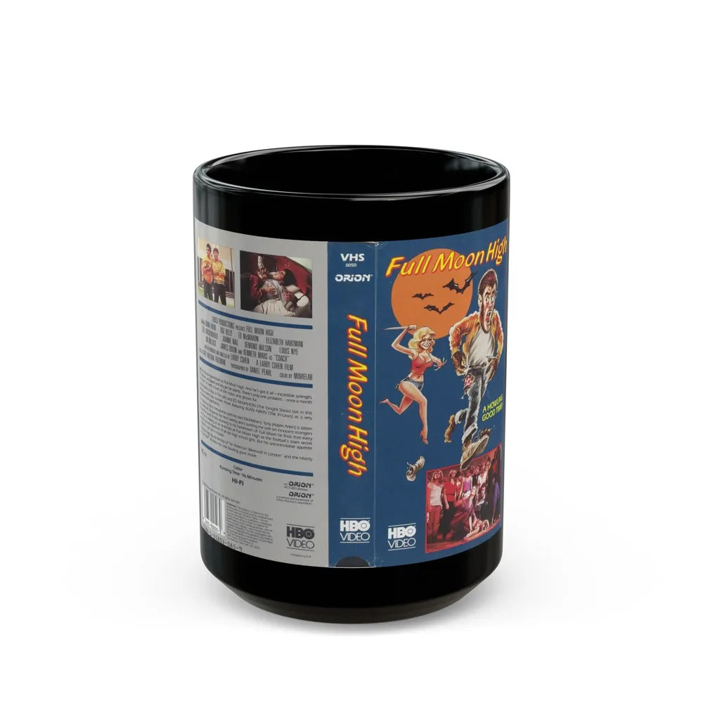 FULL MOON HIGH (VHS COVER) - Black Coffee Mug-15oz-Go Mug Yourself