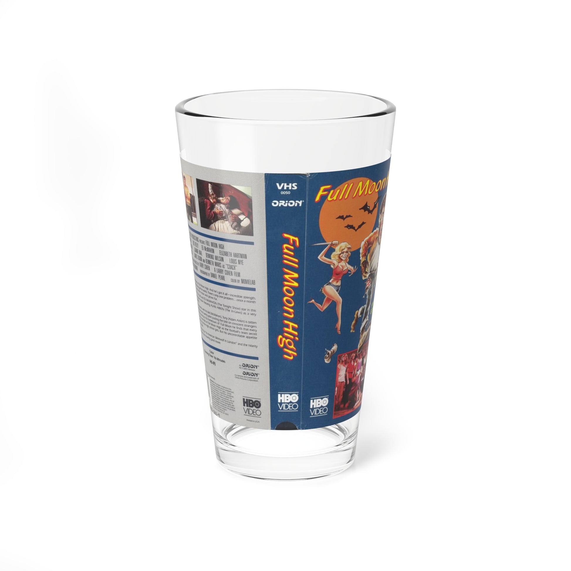 FULL MOON HIGH (VHS COVER) Pint Glass 16oz-16oz-Go Mug Yourself