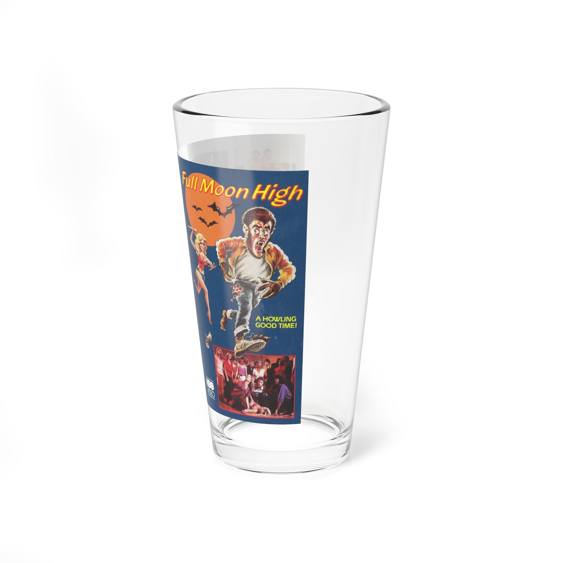 FULL MOON HIGH (VHS COVER) Pint Glass 16oz-Go Mug Yourself