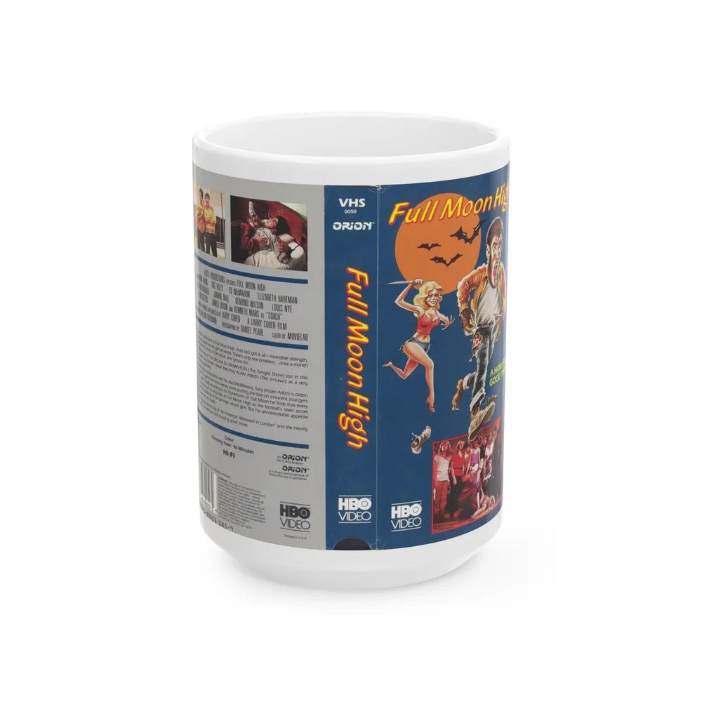 FULL MOON HIGH (VHS COVER) - White Coffee Mug-15oz-Go Mug Yourself