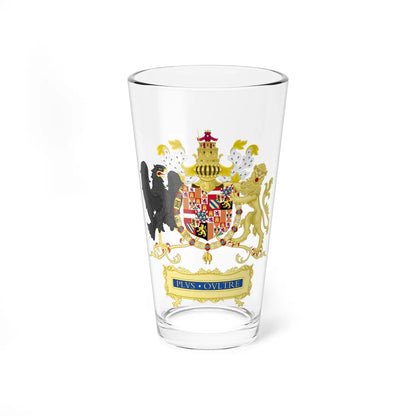 Full Ornamented Coat of Arms of Charles I of Spain-Flanders and Tyrol Escutcheon 1518-1520 (Spain) (Coat of Arms) Pint Glass 16oz 16oz - Go Mug Yourself
