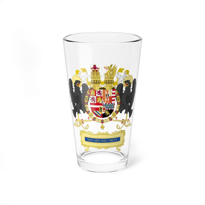 Full Ornamented Coat of arms of Philip II of Spain 1558-1580 (Spain) (Coat of Arms) Pint Glass 16oz 16oz - Go Mug Yourself