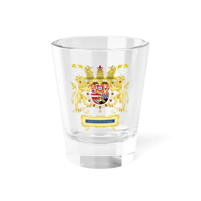Full Ornamented Coat of Arms of Philip II of Spain 1580-1598 (Spain) (Coat of Arms) Shot Glass 1.5oz 1.5oz - Go Mug Yourself
