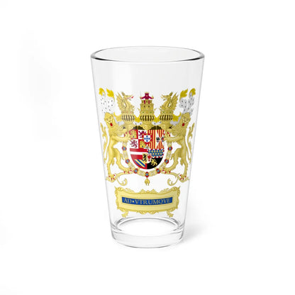 Full Ornamented Coat of Arms of Philip III of Spain (Spain) (Coat of Arms) Pint Glass 16oz 16oz - Go Mug Yourself
