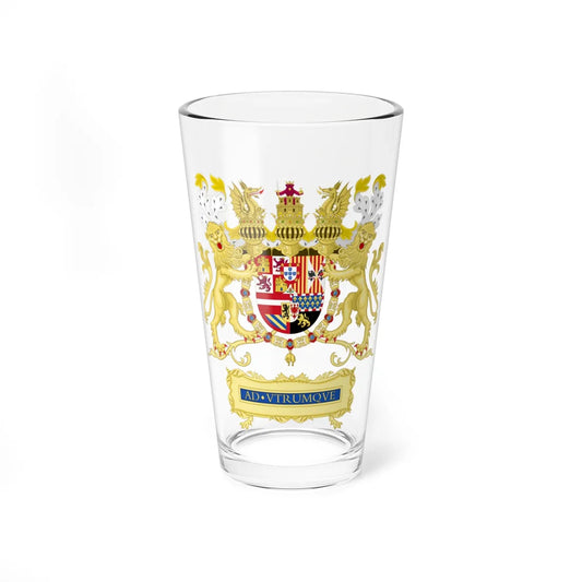 Full Ornamented Coat of Arms of Philip III of Spain (Spain) (Coat of Arms) Pint Glass 16oz 16oz - Go Mug Yourself