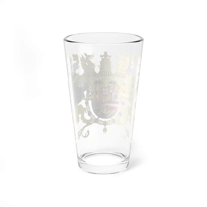 Full Ornamented Coat of Arms of Spanish House of Austria 1580-1668 (Spain) (Coat of Arms) Pint Glass 16oz - Go Mug Yourself