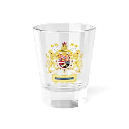 Full Ornamented Royal Coat of Arms of Spain 1621-1668 (Spain) (Coat of Arms) Shot Glass 1.5oz 1.5oz - Go Mug Yourself