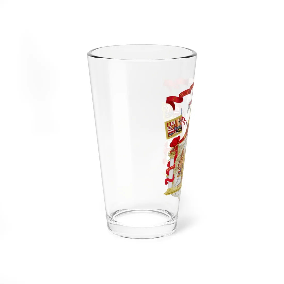 Full Ornamented Royal Coat of Arms of Spain 1700-1761 (Spain) (Coat of Arms) Pint Glass 16oz - Go Mug Yourself