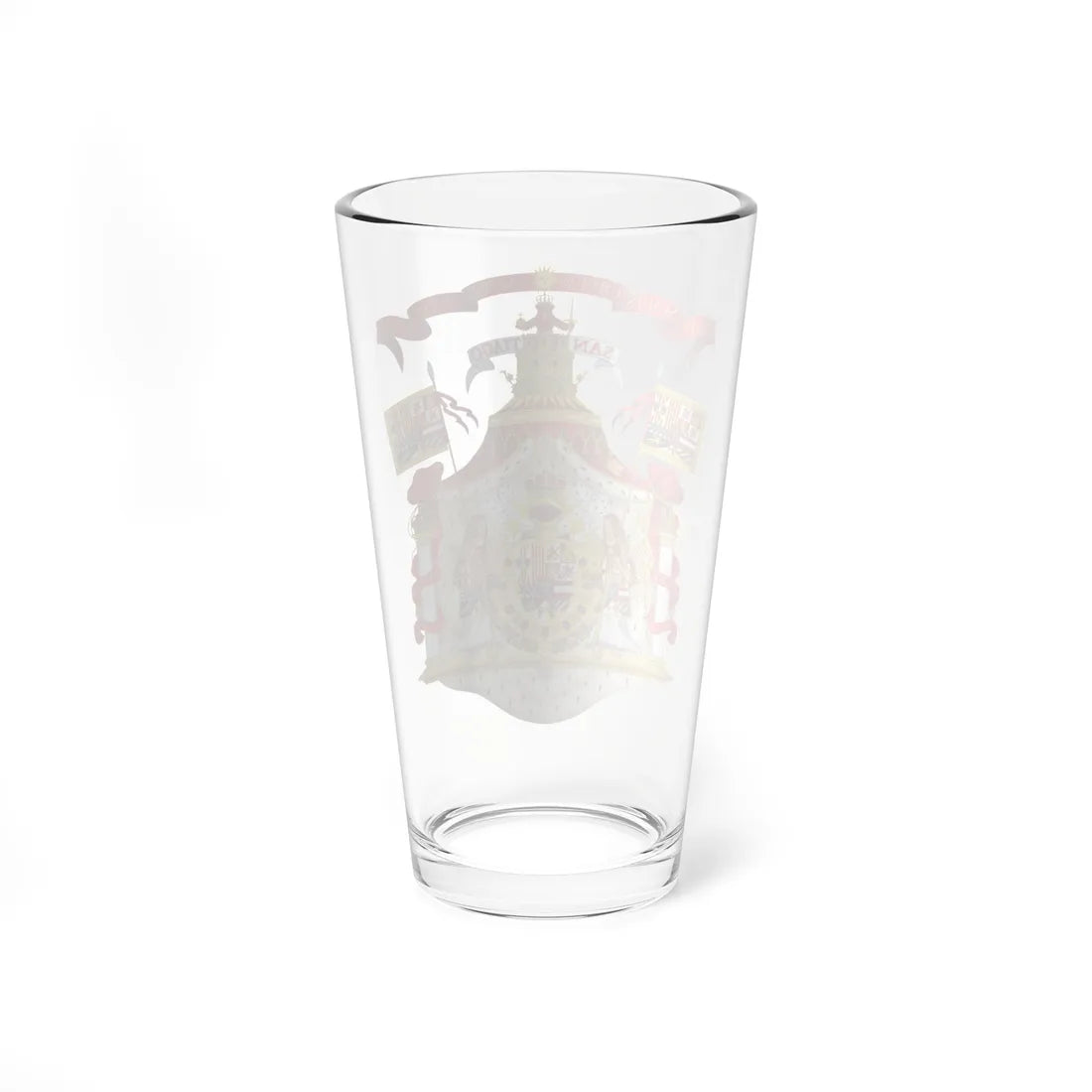 Full Ornamented Royal Coat of Arms of Spain 1700-1761 (Spain) (Coat of Arms) Pint Glass 16oz - Go Mug Yourself